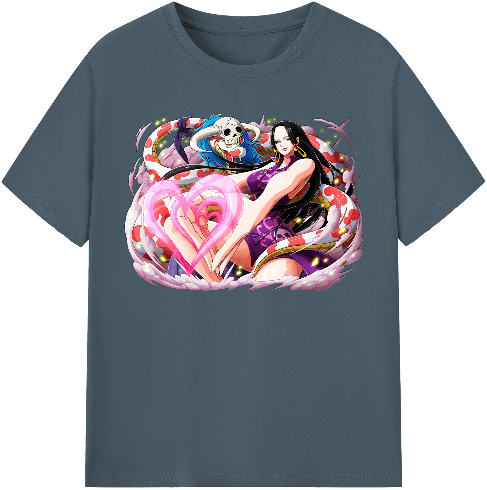 ワンピース ボア・ハンコック ONE PIECE Boa·Hancock 綿100％半袖Tシャツ（フロントプリント）